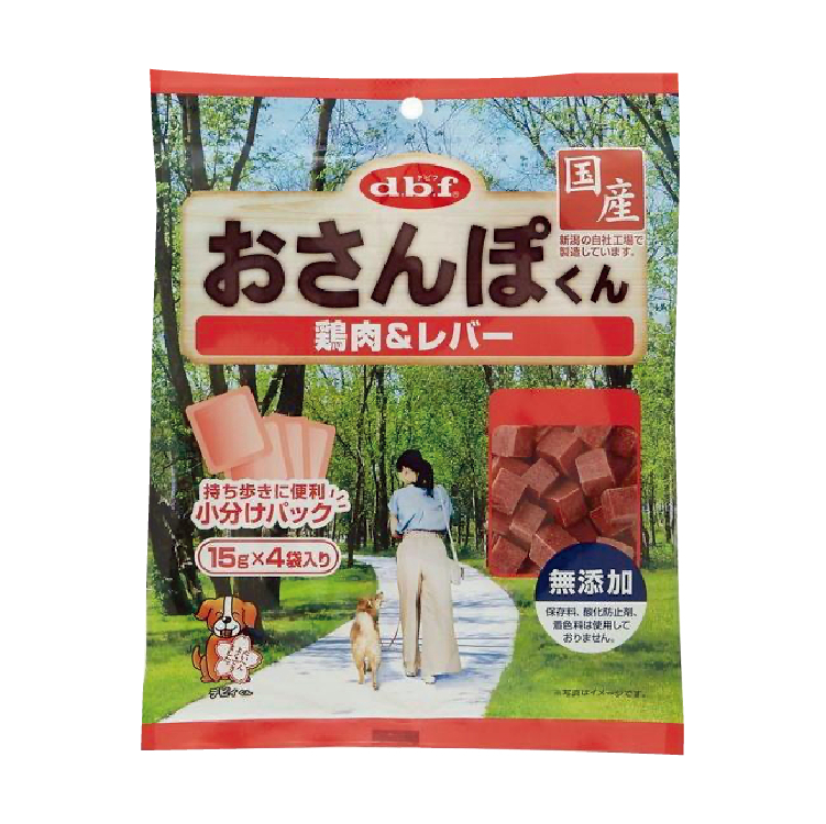 [D.B.F-狗小食]鮮雞肉雞肝角切粒｜60g｜(15g*6小包)｜日本製