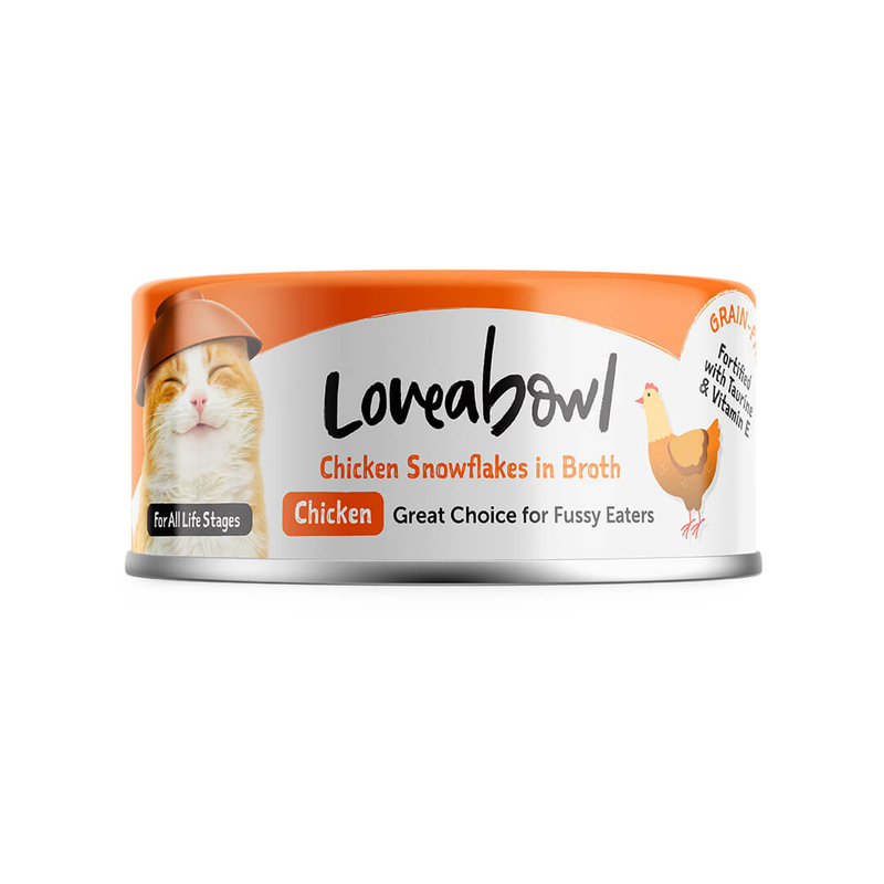 [Loveabowl-貓罐]天然無穀雪絨嘟嘟雞｜天然嫩雞｜Chicken｜70g｜(湯汁肉絲)