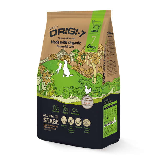 [Origi7-狗糧]頂级有機風乾軟身糧｜放牧羊配方｜全犬｜1.2kg (內含200g x 6包)