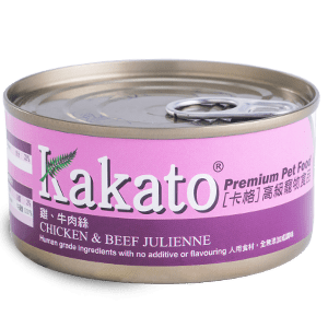 [KAKATO]天然鮮食罐(貓狗)｜雞肉+牛肉絲｜70g｜(湯汁肉絲) 