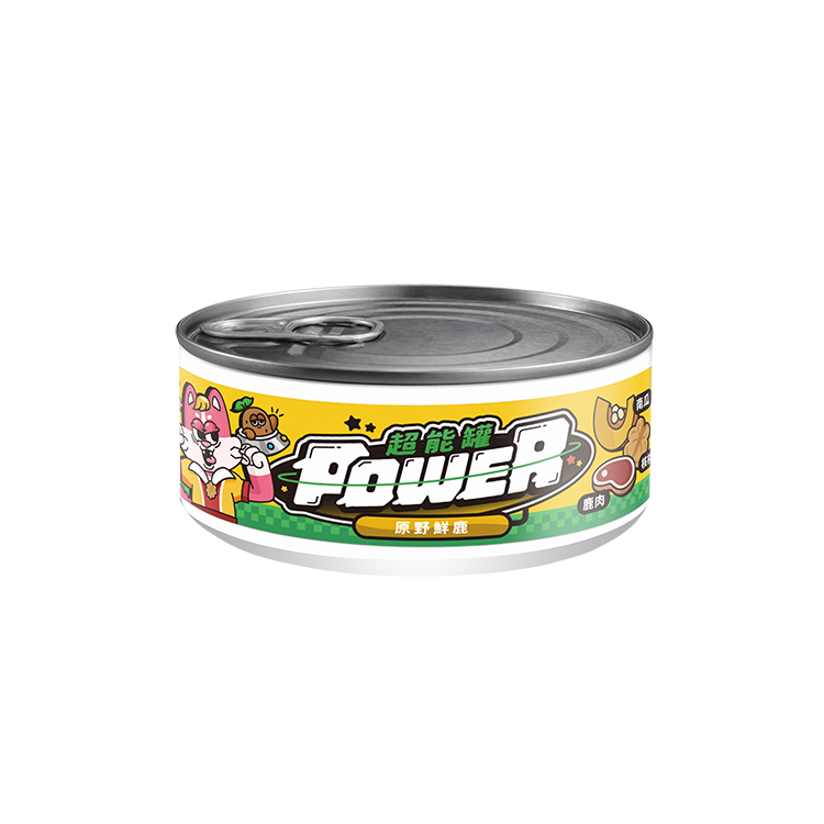 [Couch Potato-貓罐]Power 超能主食罐｜鹿肉X核桃南瓜(原野鮮鹿)｜腸道保健｜80g｜(肉泥/主食)｜台灣製