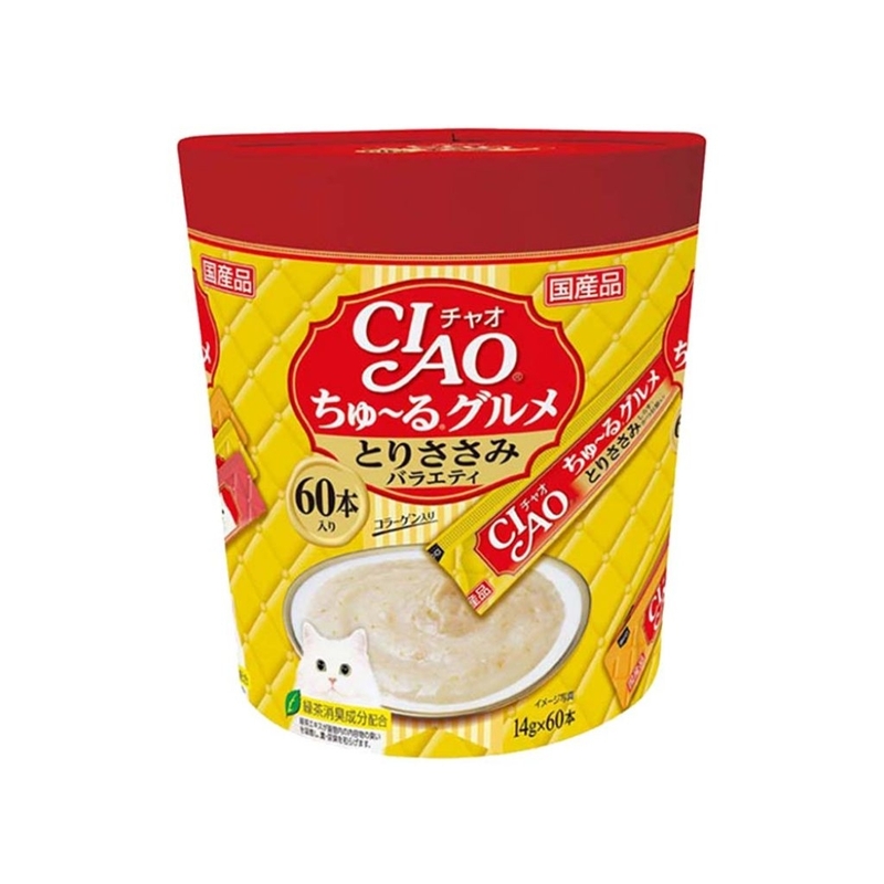 [Ciao]肉泥唧唧醬｜雞肉味｜14g x 60支｜大筒裝｜(SC-140)