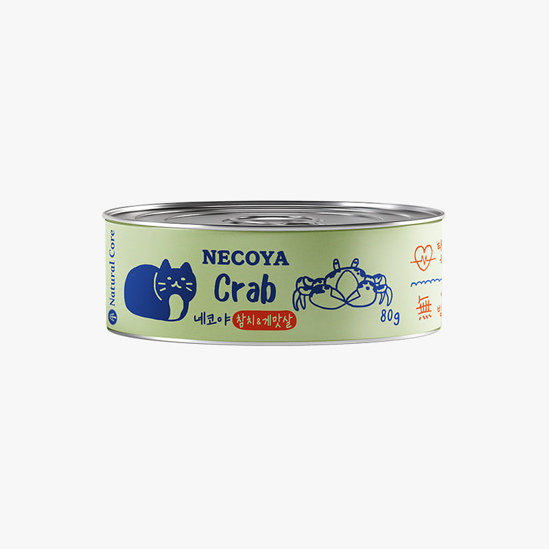 [Natural Core-貓罐]Necoya系列｜紅肉吞拿魚+蟹肉｜Tuna + Carb｜80g｜(湯汁肉絲)