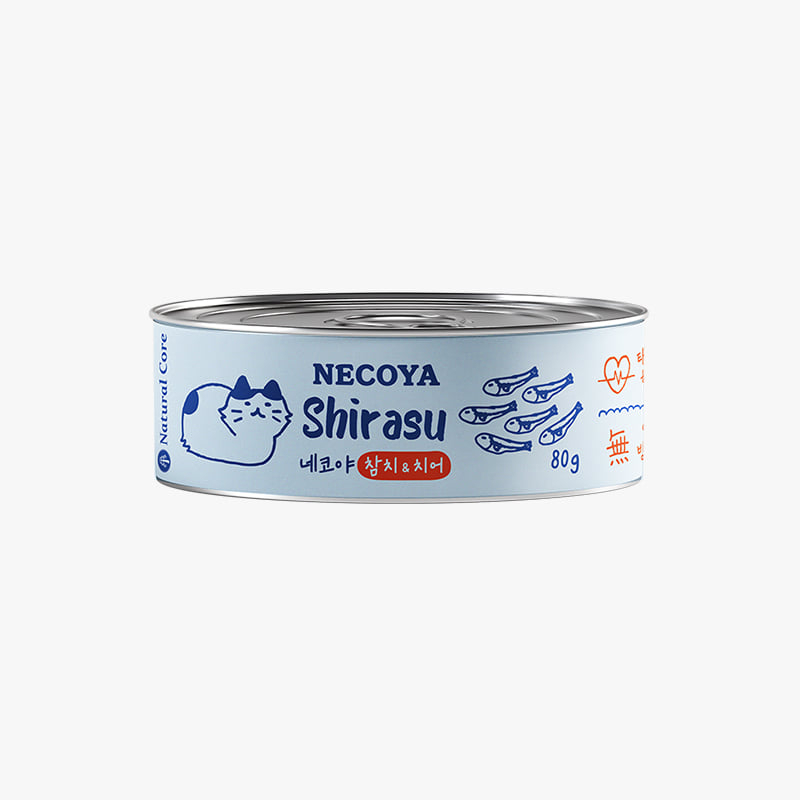 [Natural Core-貓罐]Necoya系列｜紅肉吞拿魚+白飯魚｜Tuna + Shirasu｜80g｜(湯汁肉絲)
