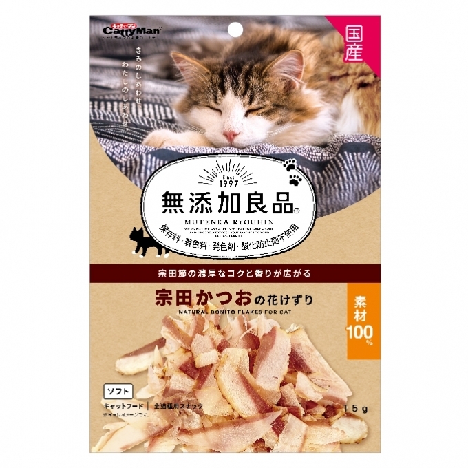 [Cattyman-貓小食]無添加良品｜鰹魚薄片(鰹魚片)｜15g｜日本製