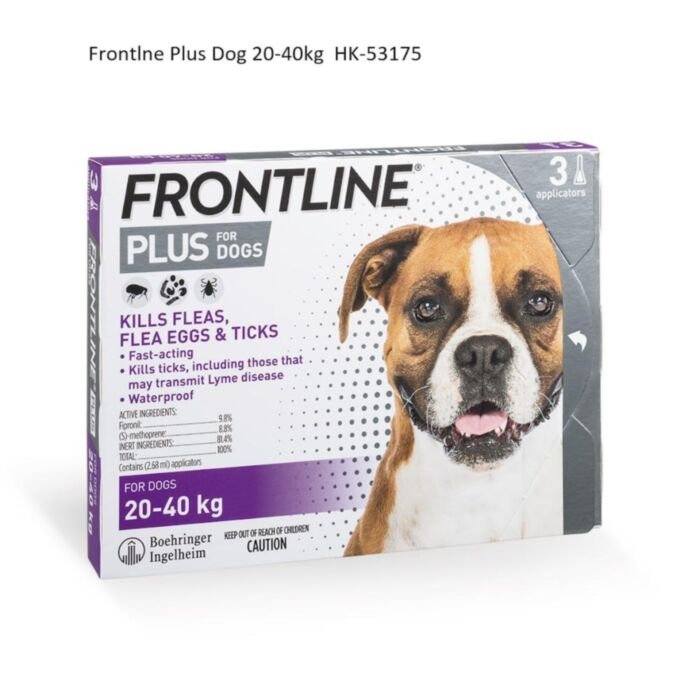 [Frontline Plus]殺蚤除牛蜱藥水 3支裝(大型犬20kg-40kg)(原裝行貨)