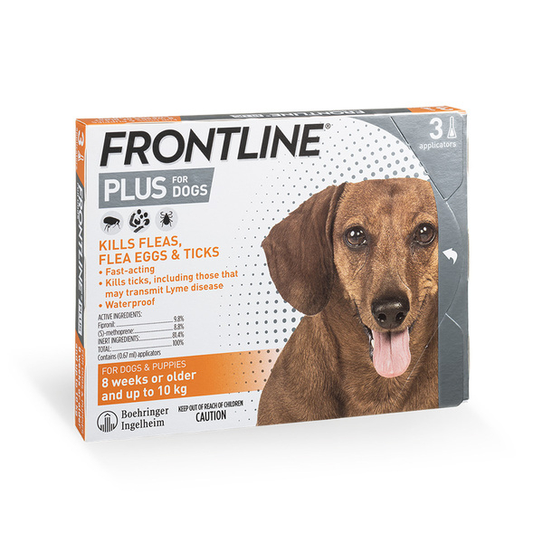 [Frontline Plus]殺蚤除牛蜱藥水3支裝｜(小型犬10kg以下)｜(原裝行貨)