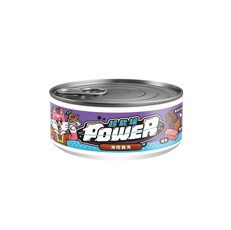 [Couch Potato-貓罐]Power 超能主食罐｜海陸雞魚｜心血管保健｜80g｜(肉泥/主食)｜台灣製