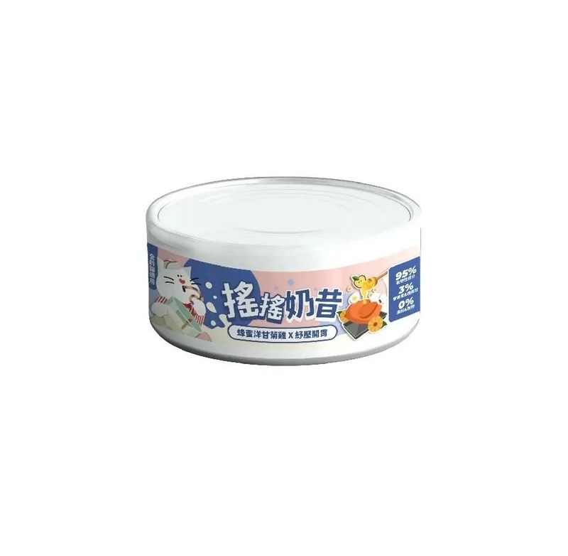 [陪心-貓罐]搖搖奶昔罐 | 蜂蜜洋甘菊雞｜紓壓開胃｜80g｜(慕絲/主食)