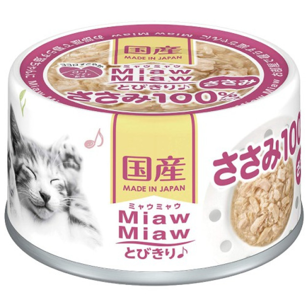[Aixia-貓罐]Miaw Miaw｜雞肉｜60g｜(湯汁肉絲)｜日本製｜(MT-5)