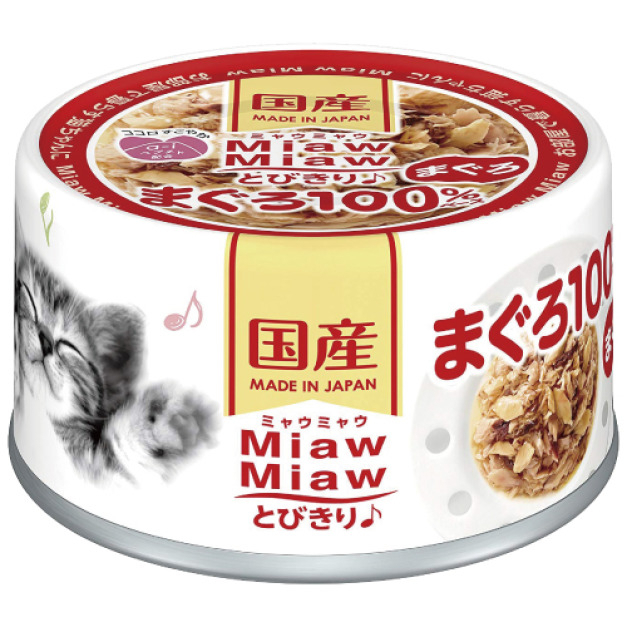 [Aixia-貓罐]Miaw Miaw｜吞拿魚｜60g｜(湯汁肉絲)｜日本製｜(MT-1)