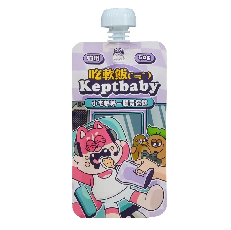 [Couch Potato]吃軟飯Keptbaby｜骨肉泥主食餐包｜小宅鵪鶉｜腸胃保健｜60g｜(慕絲/主食)｜台灣製