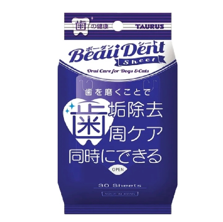 [Taurus]除牙垢潔齒布(貓狗)｜(刷牙紙)｜30枚｜日本製