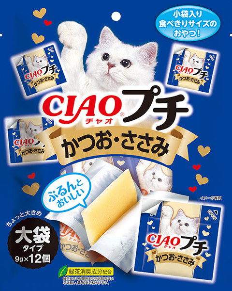[Ciao]啫喱肉塊｜鰹魚+雞肉片｜大包裝｜9g*12個｜(TSC-155)