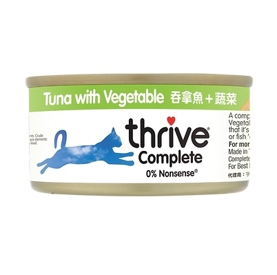 [Thrive-貓罐]整全膳食主食罐｜吞拿魚+蔬菜｜(肉絲/主食)｜75g