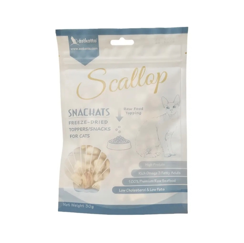 [Astkatta-貓小食]天然100%凍乾脫水｜原粒帶子｜30g