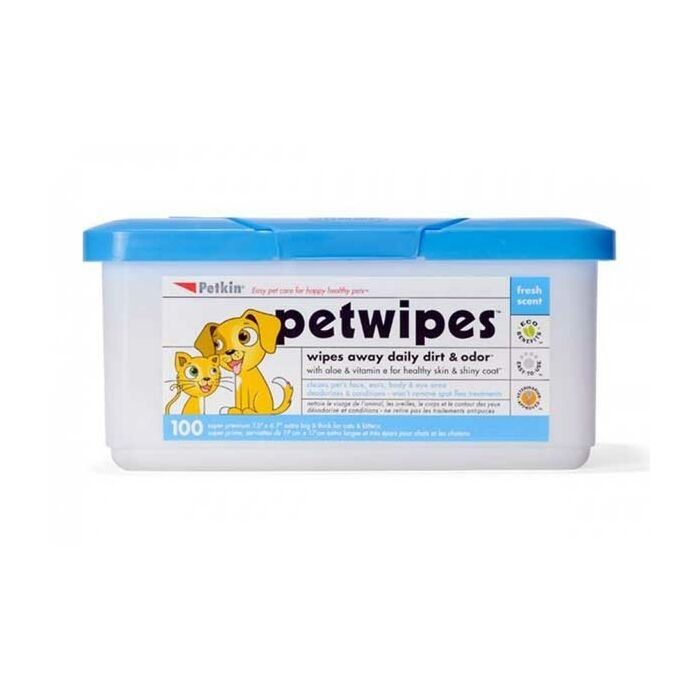 [Petkin]天然蘆薈濕紙巾(貓狗)｜Petwipes｜100pcs