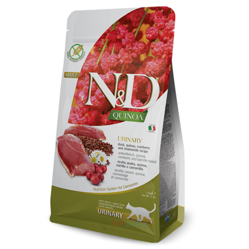 [N&D]Quinoa 藜麥無穀物功能系列｜成貓｜泌尿道配方｜鴨肉｜1.5kg｜意大利製