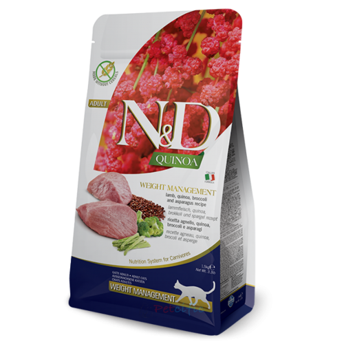 [N&D]Quinoa 藜麥無穀物功能系列｜成貓｜體重控制配方｜羊肉｜1.5kg｜意大利製
