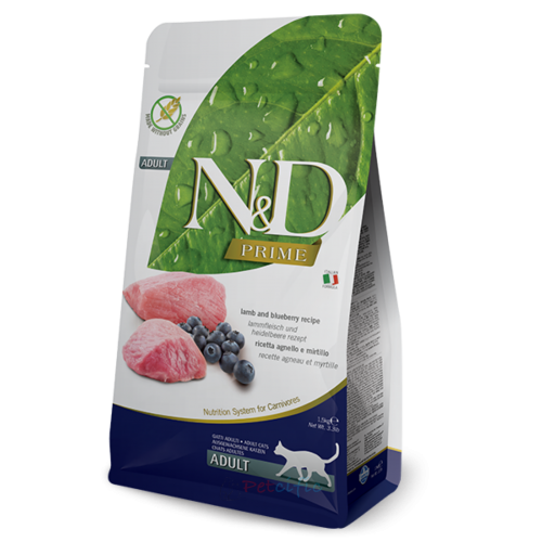 [N&D]Prime Formula頂級無穀物系列｜成貓｜羊肉&藍莓｜Adult｜Lamb & Blueberry｜1.5kg｜意大利製