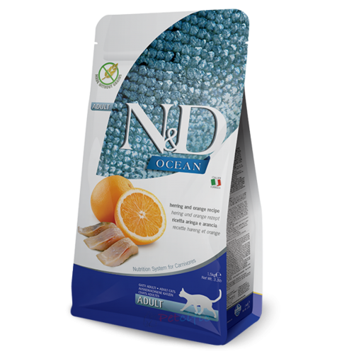 [N&D]Prime Formula頂級無穀物系列｜成貓｜鯡魚&甜橙｜Adult｜Fish & Orange｜10kg｜意大利製｜(代訂)