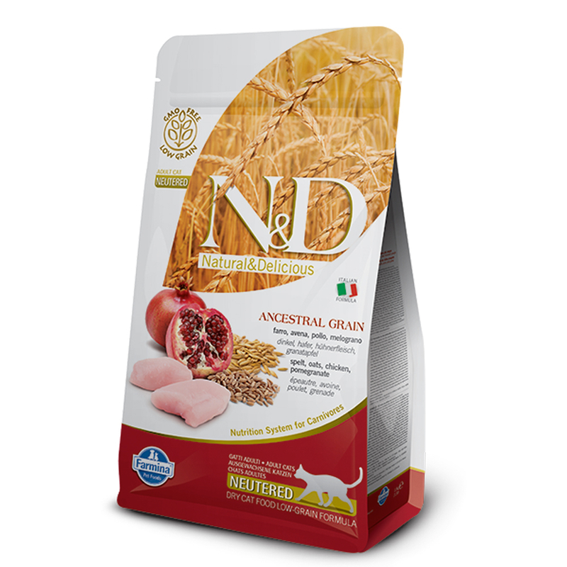 [N&D]Ancestral低穀物系列｜絕育貓｜雞肉&石榴｜Neutered｜Chicken & Pomegranate｜1.5kg｜意大利製