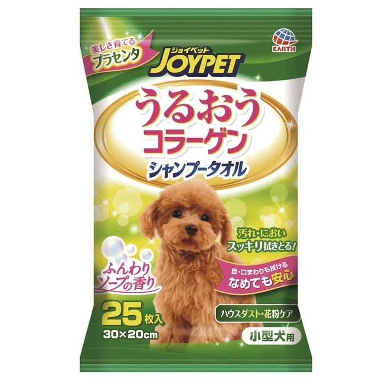 [Earth]Joypet｜愛犬用｜(肥皂味)潔膚特大張濕紙巾｜30X20cm｜25枚入｜(抹身紙)｜日本製