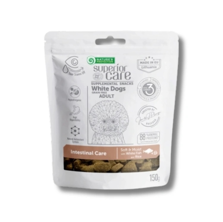 [Nature’s Protection]狗用｜去淚痕肉粒小食｜腸胃健康｜白魚｜Intestinal Care ｜150g