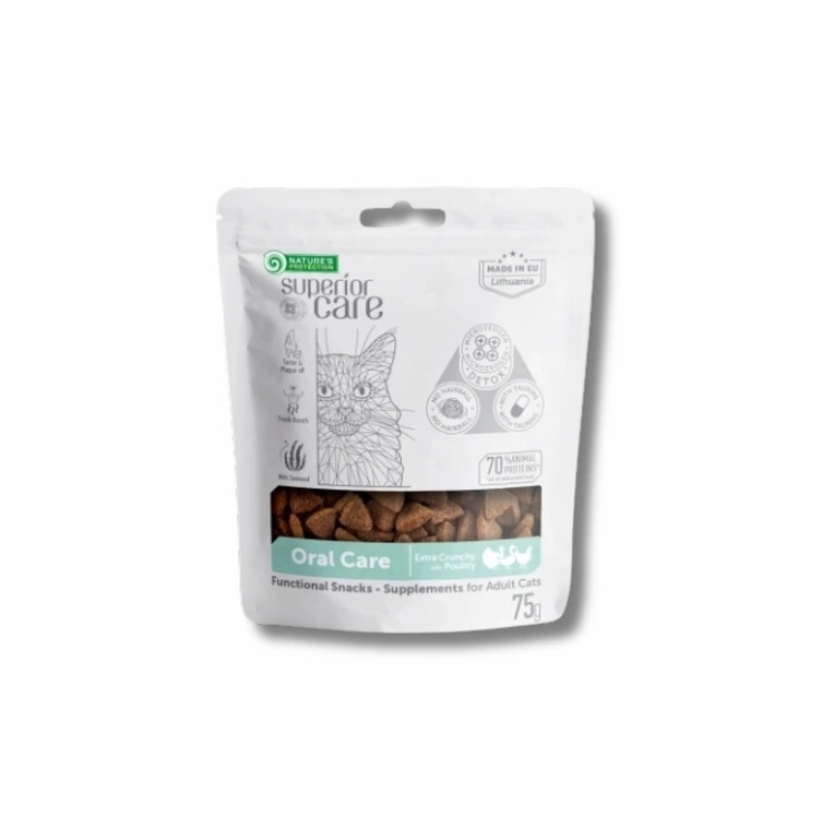 [Nature’s Protection]貓用｜去淚痕潔齒脆餅｜去毛球｜(雞肉,火雞,鴨肉) ｜75g