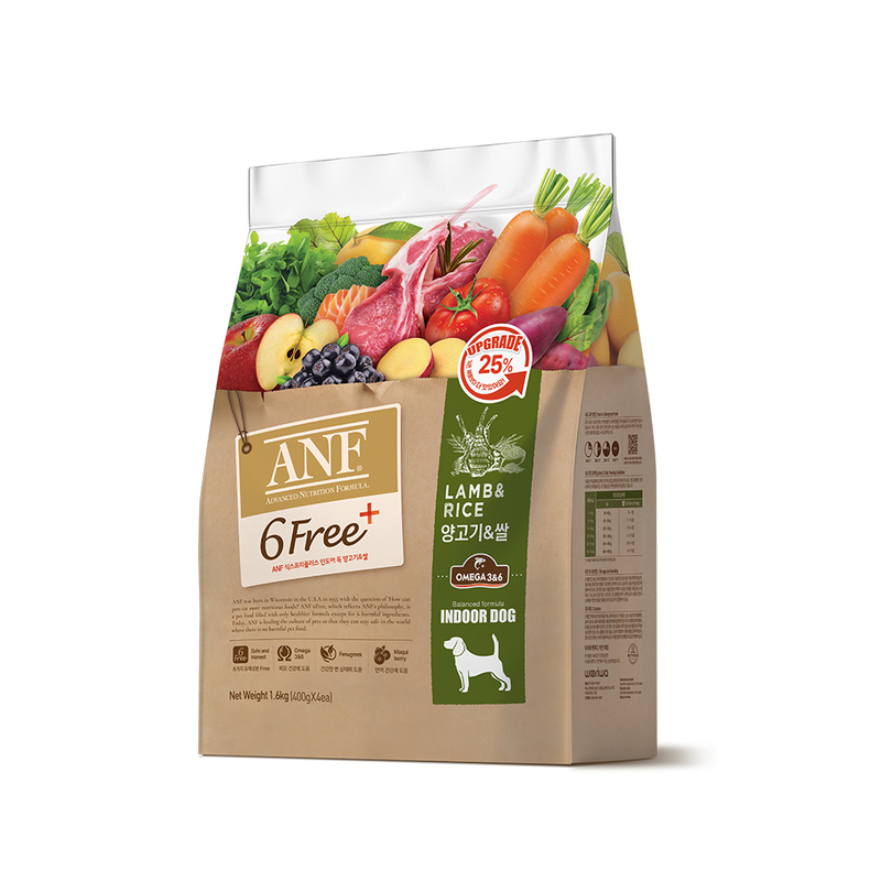[ANF-狗糧]6 Free Plus｜天然防敏感｜羊肉+米飯｜(全犬)｜1.6kg(200g*8包)｜(代訂)