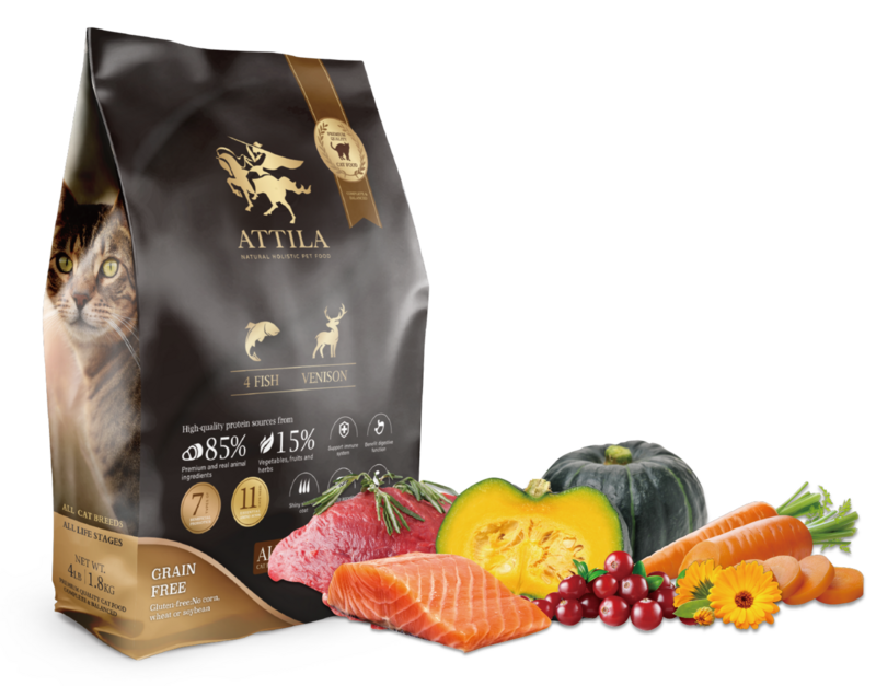 [Attila阿提拉]天然無穀頂級鮮肉貓糧｜四種魚+鹿｜全貓｜360g｜台灣製