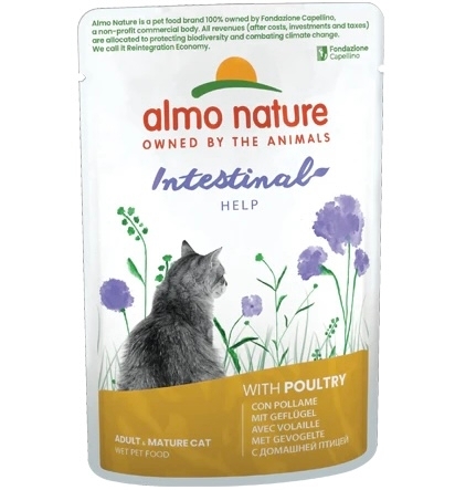 [Almo-貓濕包]Functional Digestive Help｜腸胃護理鮮包｜家禽｜70g｜(肉汁肉粒/主食) (法國製)