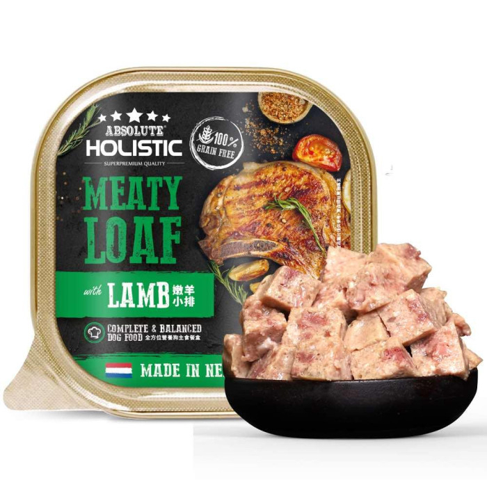 [Absolute Holistic]Meaty Loaf無穀物主食餐盒(狗)｜嫩羊小排｜100g｜荷蘭製
