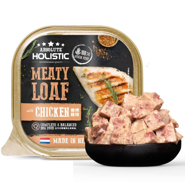 [Absolute Holistic]Meaty Loaf無穀物主食餐盒(狗)｜嫩烤雞排｜100g｜荷蘭製
