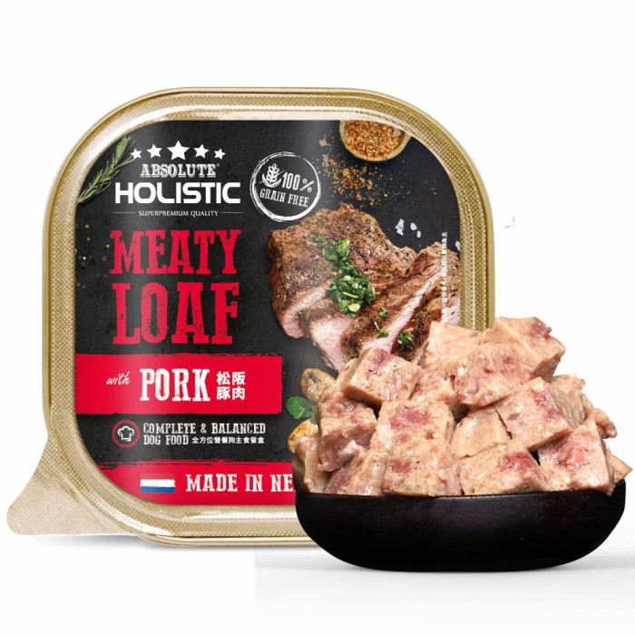 [Absolute Holistic]Meaty Loaf無穀物主食餐盒(狗)｜松板豚肉｜100g｜荷蘭製