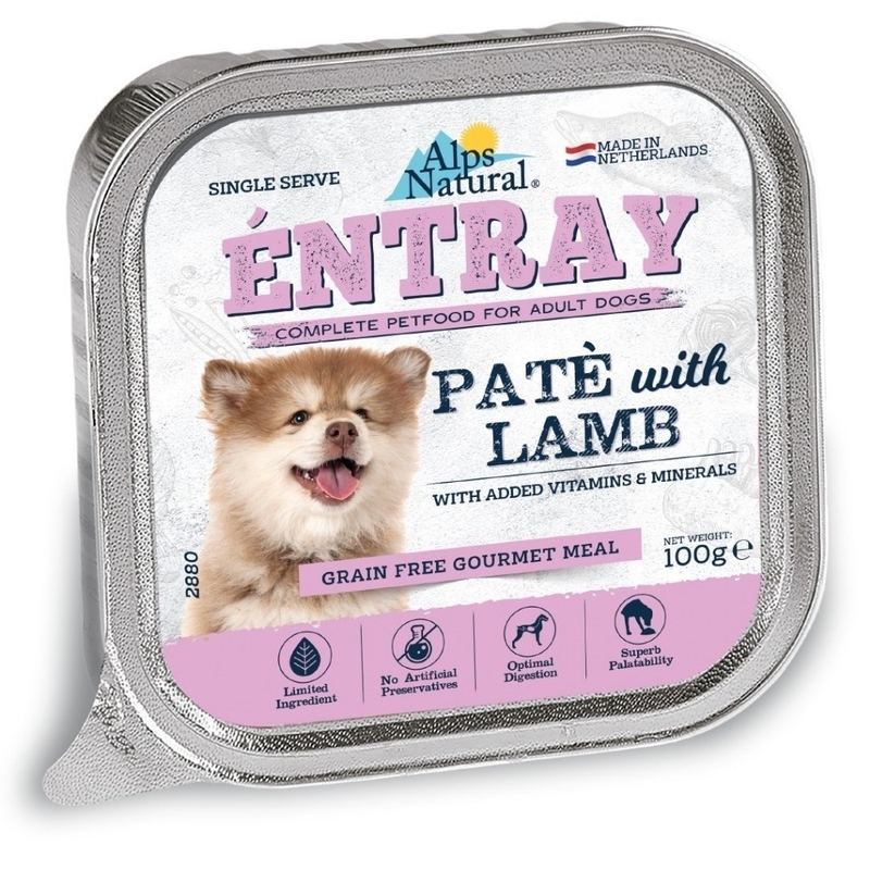 [Alps Natural 阿爾卑斯]Entray無穀物主食餐盒(狗)｜羊肉｜Lamb｜100g｜荷蘭製