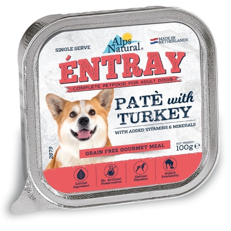 [Alps Natural 阿爾卑斯]Entray無穀物主食餐盒(狗)｜火雞｜Turkey｜100g｜荷蘭製