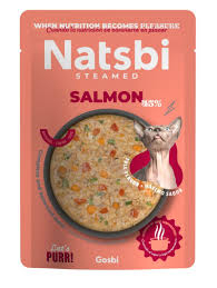 [Natsbi]Steamed蒸煮主食營養濕包(貓)｜三文魚配方｜Salmon｜ 80g｜(肉醬/主食)｜西班牙製