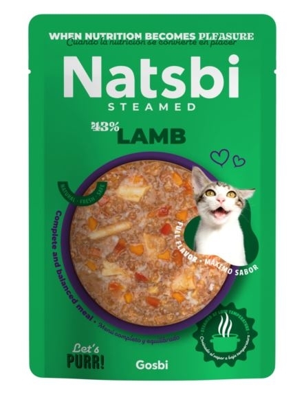 [Natsbi]Steamed蒸煮主食營養濕包(貓)｜羊肉配方｜Lamb｜ 80g｜(肉醬/主食)｜西班牙製