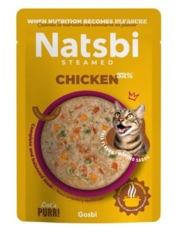 [Natsbi]Steamed蒸煮主食營養濕包(貓)｜雞肉配方｜Chicken｜ 80g｜(肉醬/主食)｜西班牙製