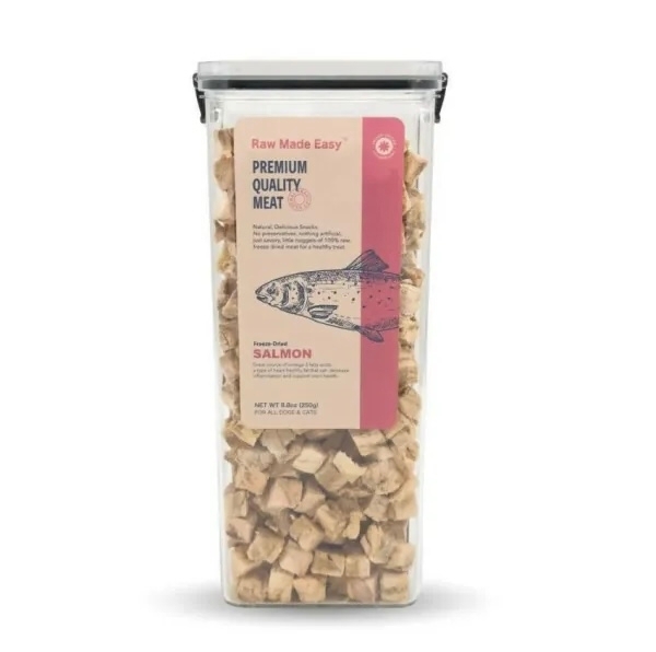 [Raw Made Easy]冷凍脫水小方粒(貓狗)｜三文魚｜220g