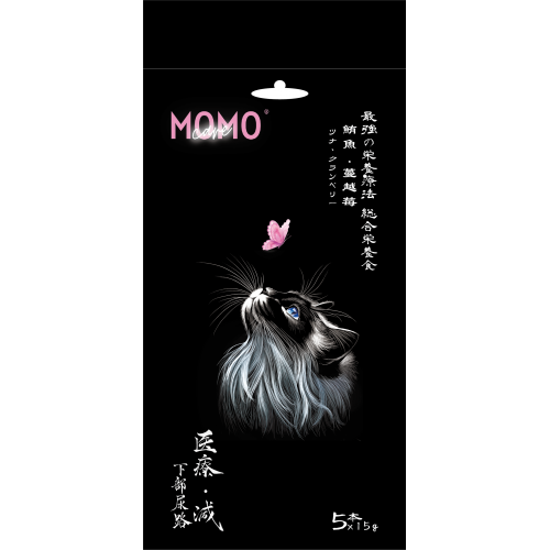 [Momo Care 萌寵守護]貓功能性主食肉泥條 ｜鮪魚(吞拿魚)+蔓越莓｜【下部尿路(防尿石)】｜15g x 5本｜台灣製