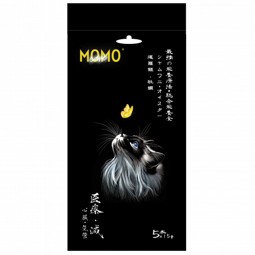 [Momo Care 萌寵守護]貓功能性主食肉泥條 ｜暹羅鱷+牡蠣(蠔)｜【心臟x氣管】｜15g x 5本｜台灣製