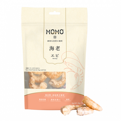 [Momo Care 萌寵守護]脫水凍乾小食(貓狗)｜海老｜原隻大蝦｜Shrimp｜40g