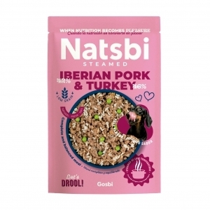 [Natsbi]Steamed蒸煮主食營養濕包(狗)｜伊比利豬x火雞肉配方｜Iberian Pork Turkey｜ 200g｜(肉醬/主食)｜西班牙製