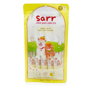 [Sarr]北歐天然魚油肉泥條(貓狗)｜羊奶x雞肉｜免疫x腎臟健康｜15g x 5本
