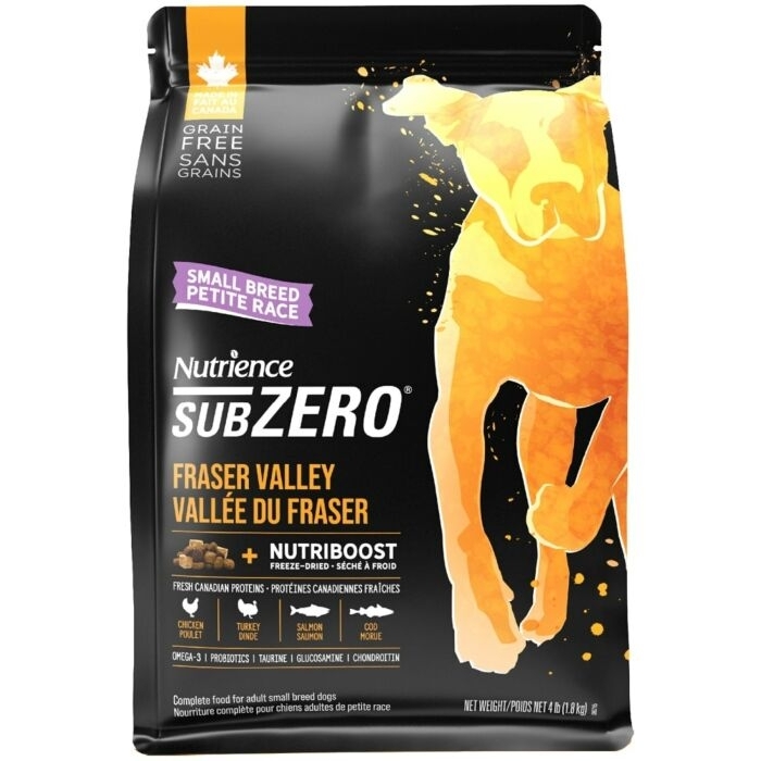 [Nutrience-狗糧]SubZero系列｜凍乾脫水鮮雞肉｜無穀物雞、火雞、海魚｜小型成犬(細粒)配方｜4lb｜(代訂)