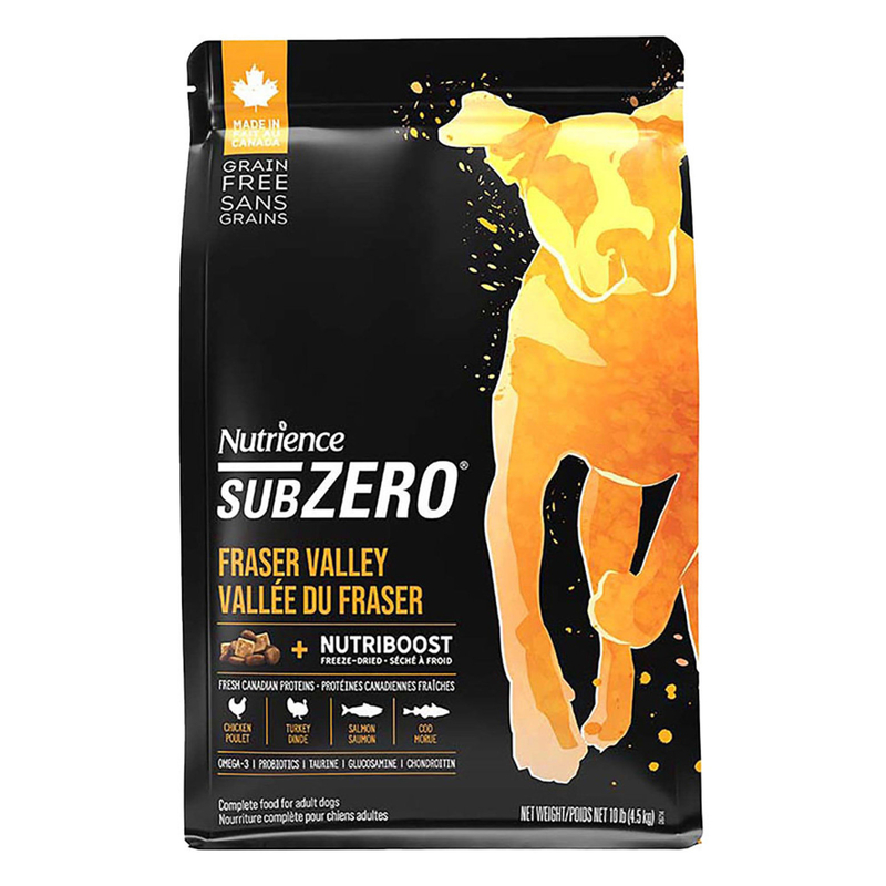 [Nutrience-狗糧]SubZero系列｜凍乾脫水鮮雞肉｜無穀物雞、火雞、海魚(全犬)配方｜22lb｜(代訂)