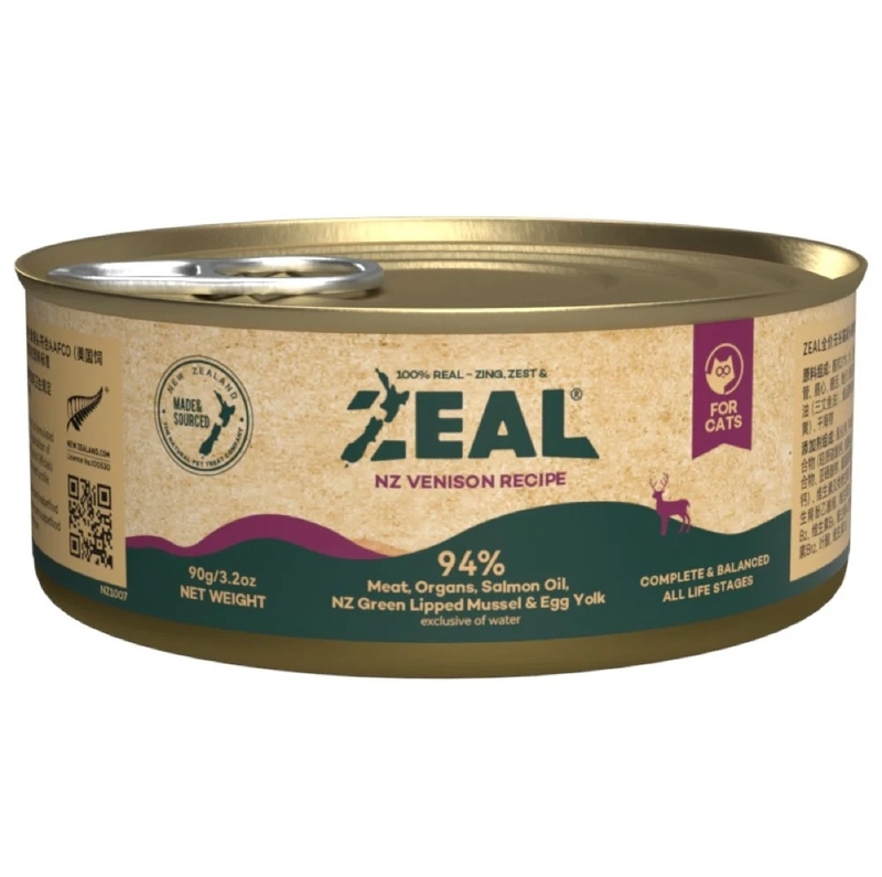[Zeal]無穀物鮮肉罐(貓)｜鹿肉｜Venison｜90g｜(肉醬/主食)｜紐西蘭製｜(NP127)