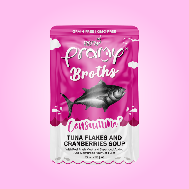 [Pramy]Broths｜無穀物營養湯包｜吞拿魚清湯 + 蔓越莓｜40g